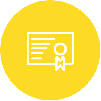 icon yellow lg cetificate